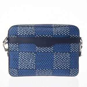 Louis Vuitton Damier Heritage Trio Messenger Bag Blue Canvas Shoulder